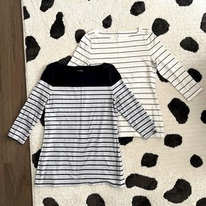 Two Striped Three Quarter Sleeve Shirts